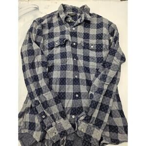 Banana Republic Shirt Men's Size Medium Flannel Slim Fit Button Up Plaid Cotton